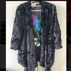 Elizabeth and James Faux Fur Reversible Cardigan